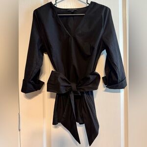 🌺Banana Republic Black Blouse with Bow Detail
